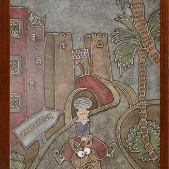 Painting titled "" Marrakech"" by Olga Leila, Original Artwork, Acrylic