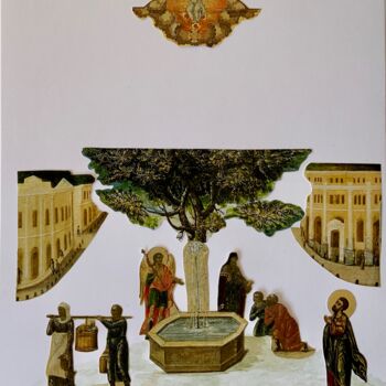 Картина под названием "Life of Mary" - Olga Liutova-Amplatz, Подлинное произведение искусства, Коллажи