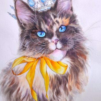 绘画 标题为“All Queens. Lavender” 由Olga Matyunina, 原创艺术品, 水彩