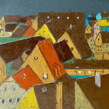 Картина под названием "Rotenberg #3" - Olga Meer, Подлинное произведение искусства, Пастель