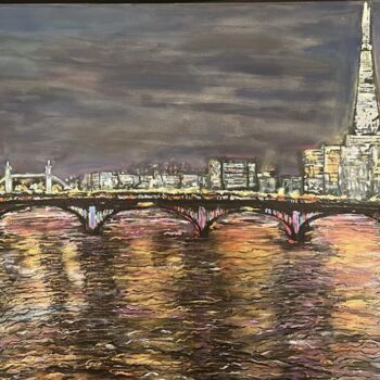 Pittura intitolato "London Lights" da Olga Minasyan, Opera d'arte originale, Acrilico