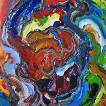 Картина под названием "Oil painting "Color…" - Olga Nikanchikova, Подлинное произведение искусства, Масло