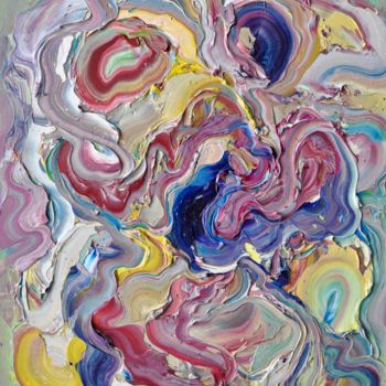 Картина под названием "Oil painting "Refle…" - Olga Nikanchikova, Подлинное произведение искусства, Масло