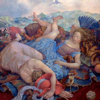 Painting titled "Daydream" by Olga Oreshnikov, Original Artwork, Oil