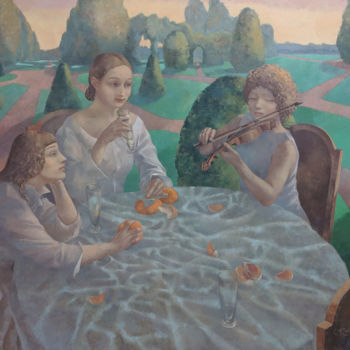 Painting titled "Baroque" by Olga Oreshnikov, Original Artwork, Oil