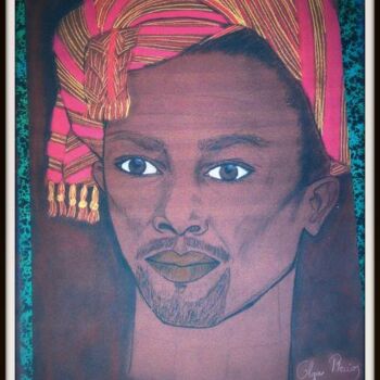 Painting titled "COMORIEN ENTURBANNE" by Olga Recio, Original Artwork