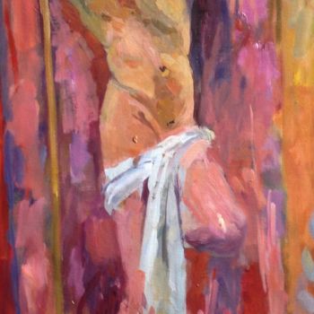 Painting titled "Nu debout" by Olga Richir, Original Artwork, Oil