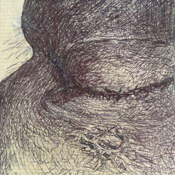 Drawing titled "Rêve du soleil" by Olga Richir, Original Artwork, Ballpoint pen