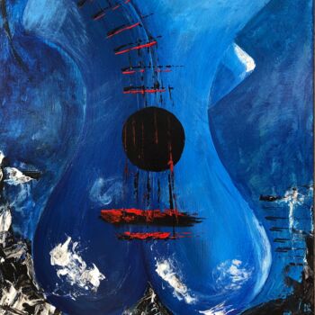 Painting titled "Blue Melody" by Francisco Plasencia, Original Artwork, Acrylic