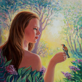 Painting titled ""Весна"" by Olga Saenko, Original Artwork, Oil