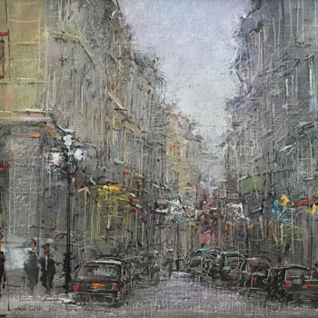 Peinture intitulée "Andrey Guk. "Paris.…" par Olga Samsonenko, Œuvre d'art originale, Huile