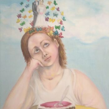 Картина под названием "Девушка" - Ольга Степаненко, Подлинное произведение искусства, Масло