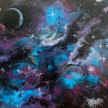 Peinture intitulée "Cosmos" par Olga Tkachuk, Œuvre d'art originale, Acrylique