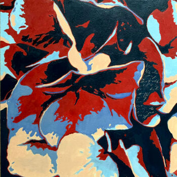 Peinture intitulée "Hydrangea" par Olga Trikolich, Œuvre d'art originale, Huile