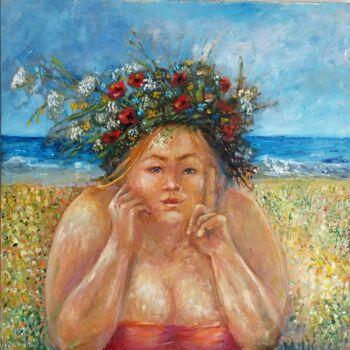 Painting titled ""Pretty Woman" Orig…" by Olga Vedyagina, Original Artwork, Oil