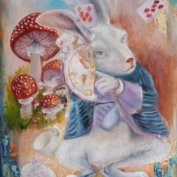 Painting titled "The Alice in Wonder…" by Olga Vedyagina, Original Artwork, Oil