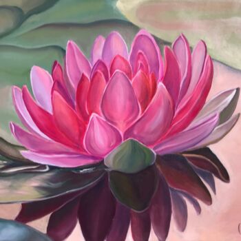 Картина под названием "Lotus mystique" - Olga Volna, Подлинное произведение искусства, Масло