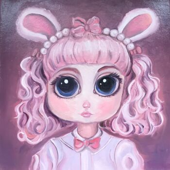 Malarstwo zatytułowany „Bunny girl” autorstwa Olga Volna, Oryginalna praca, Olej