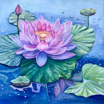 Картина под названием "Floral Symphony" - Olga Volna, Подлинное произведение искусства, Масло Установлен на Деревянная рама…