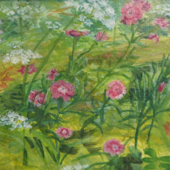 Картина под названием "Wildflowers. Plein-…" - Olga Yashchenko, Подлинное произведение искусства, Масло