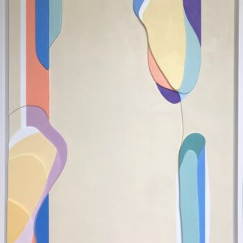 Colagens intitulada "Dawn Miami" por Olga Zaitseva, Obras de arte originais, Acrílico
