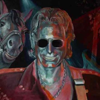 Painting titled "Steve Vai ( Bad Hor…" by Olga Brudnevskaya, Original Artwork