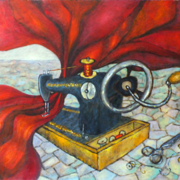 绘画 标题为“Золотая нить” 由Olga Brudnevskaya, 原创艺术品, 油