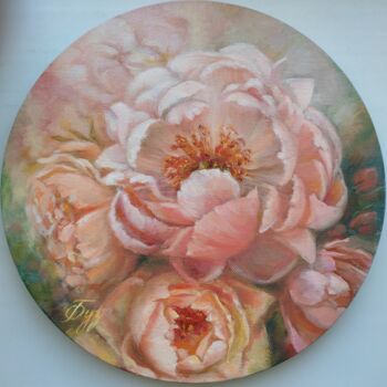 Peinture intitulée "Розы" par Olga Buzmakova, Œuvre d'art originale, Huile Monté sur Châssis en bois