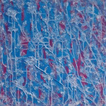 Malarstwo zatytułowany „Abstract Blue Paint…” autorstwa Olga De Weck, Oryginalna praca, Akryl