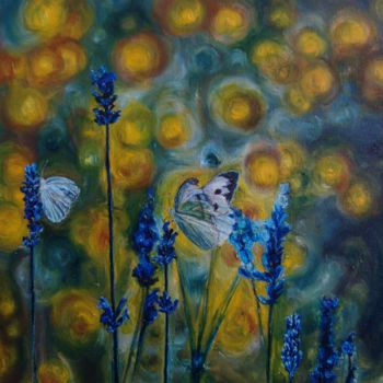 Картина под названием "Sunny garden" - Olga Knezevic, Подлинное произведение искусства, Масло