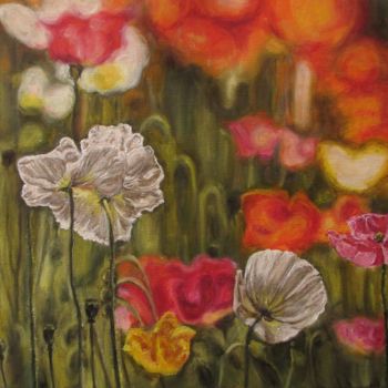 Painting titled "Spring happiness" by Olga Knezevic, Original Artwork, Oil