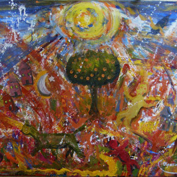 Painting titled "restitution.jpg" by Olga Krasanaki, Original Artwork