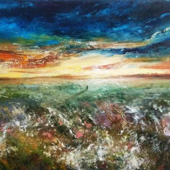 Pintura titulada "Field. Поле." por Olga Farukshina, Obra de arte original, Oleo