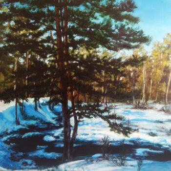 「Spring forest. Весе…」というタイトルの絵画 Olga Farukshinaによって, オリジナルのアートワーク, オイル