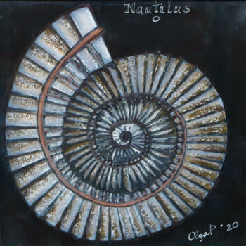 Dibujo titulada "Nautilus: the stair…" por Olga Petrova, Obra de arte original, Pastel