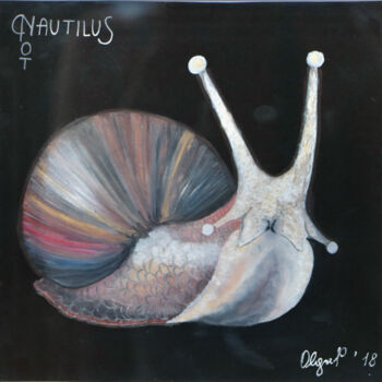 Disegno intitolato "Nautilus: the cousin" da Olga Petrova, Opera d'arte originale, Pastello