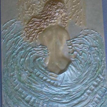 Skulptur mit dem Titel "The bas-relief Undi…" von Sierova Olha, Original-Kunstwerk, Beton