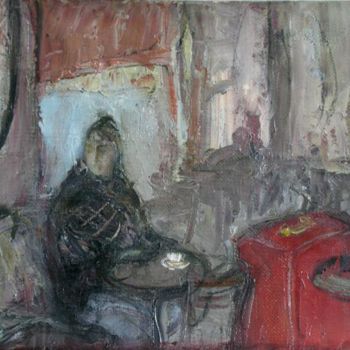 Malerei mit dem Titel "valise rouge" von Olga, Original-Kunstwerk