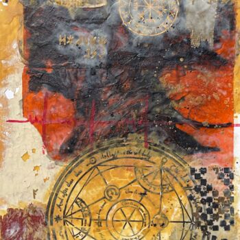 Painting titled "Árbol de la vida" by Olha Chumak, Original Artwork, Encaustic