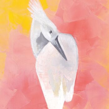 绘画 标题为“Bird in colorful su…” 由Olha Gitman, 原创艺术品, 油