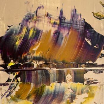 Pintura titulada "Landscape imprints 4" por Olia Blagov, Obra de arte original, Acrílico