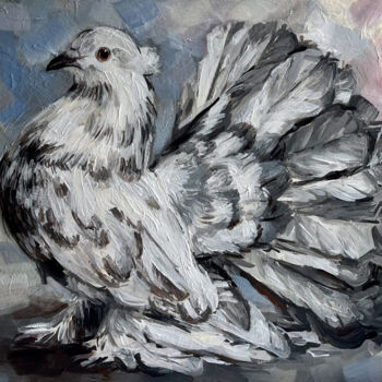 Pintura titulada "Pigeon" por Olia Tomkova, Obra de arte original, Acrílico