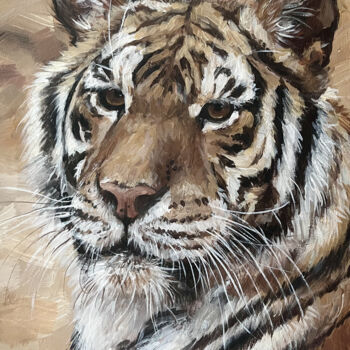Pintura titulada "Tiger 3" por Olia Tomkova, Obra de arte original, Acrílico