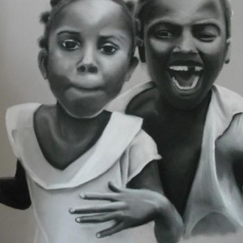 Dessin intitulée "Duo" par Olayinka Taylor-Lewis, Œuvre d'art originale, Autre