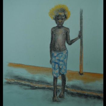 Drawing titled "Haitian boy" by Olayinka Taylor-Lewis, Original Artwork, Other