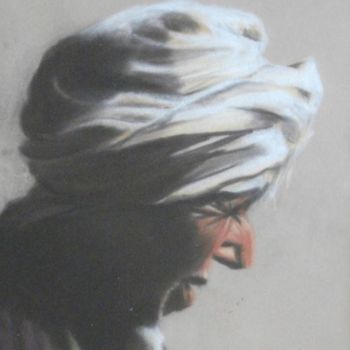 Peinture intitulée "Tunisian man 2" par Olayinka Taylor-Lewis, Œuvre d'art originale, Huile