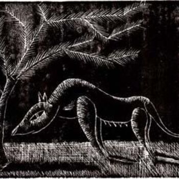 Desenho intitulada "drole de bete" por Oliv, Obras de arte originais
