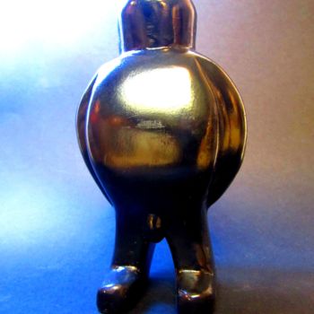 Sculpture titled "homme noir" by Oliv, Original Artwork, Mixed Media