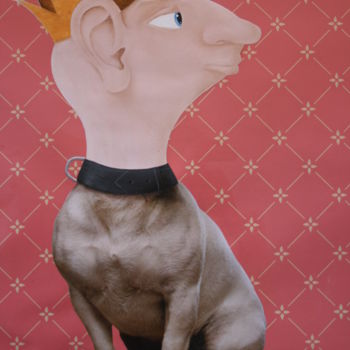 「chien roi」というタイトルの絵画 Olivによって, オリジナルのアートワーク, オイル