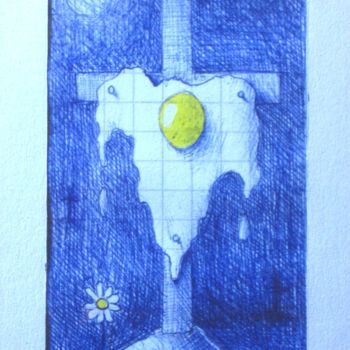 Dibujo titulada "crucifix" por Oliv, Obra de arte original, Otro